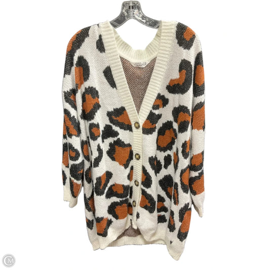 Sweater Cardigan By Clothes Mentor In Animal Print, Size: 20