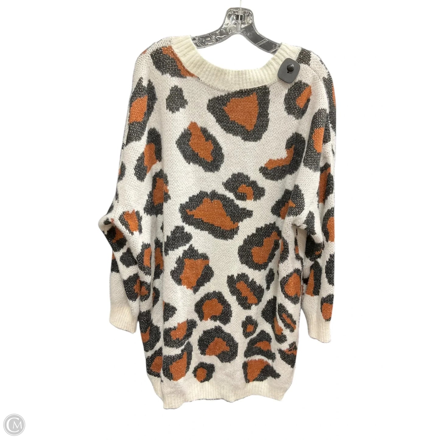 Sweater Cardigan By Clothes Mentor In Animal Print, Size: 20