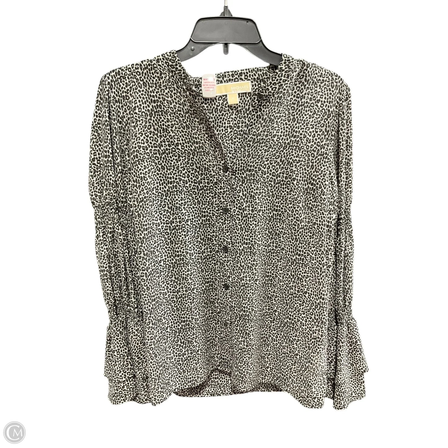 Top 2pc Long Sleeve By Michael By Michael Kors In Leopard Print, Size: M