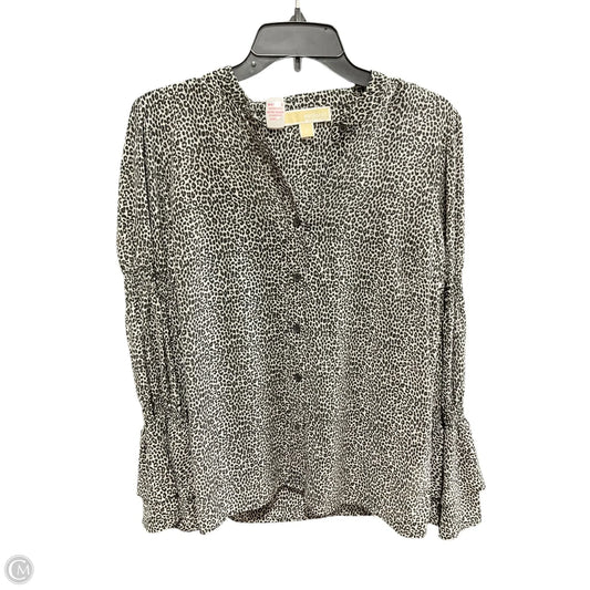 Top 2pc Long Sleeve By Michael By Michael Kors In Leopard Print, Size: M