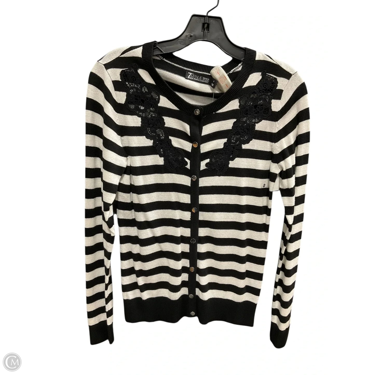 Cardigan By New York And Co In Striped Pattern, Size: S