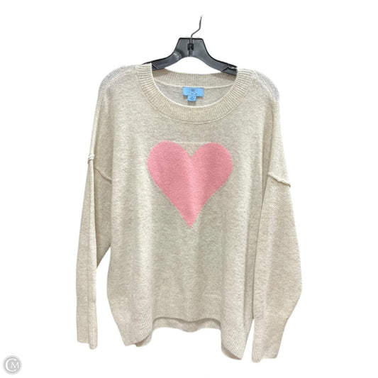 Sweater By Cece In Pink & Tan, Size: M