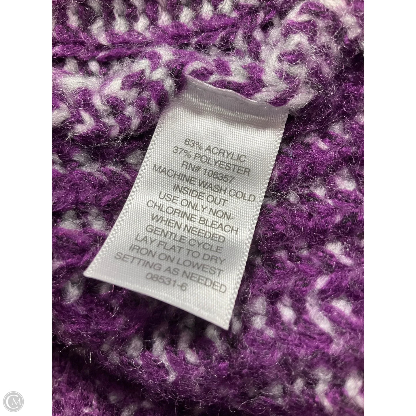 Sweater By Liz Claiborne In Grey, Size: L