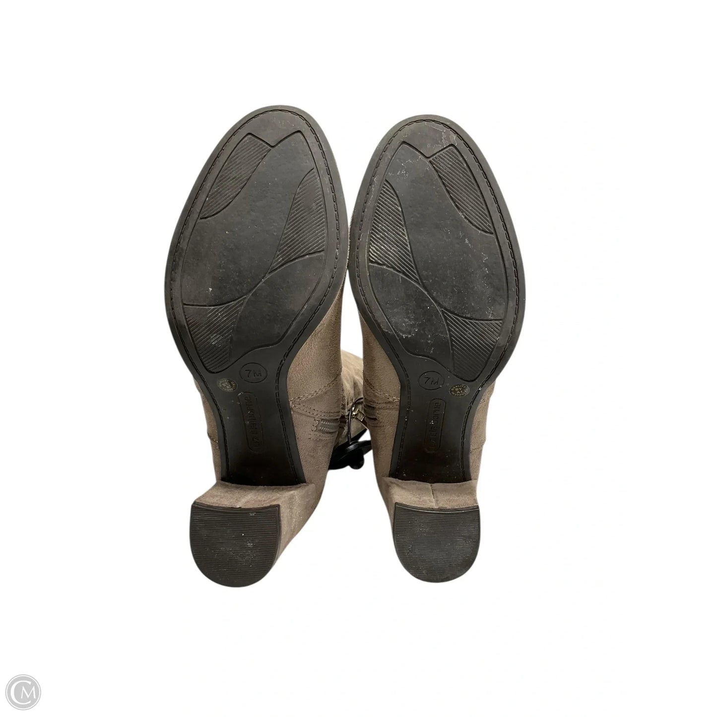 Boots Knee Heels By Liz Claiborne In Tan, Size: 7