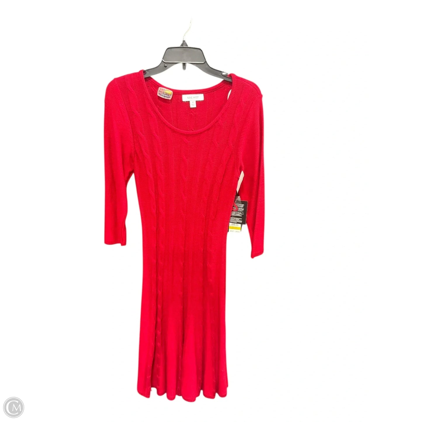Dress Sweater By Nine West In Red, Size: M
