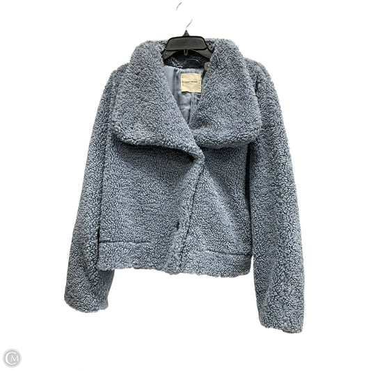 Coat Faux Fur & Sherpa By Lucky Brand In Blue, Size: M