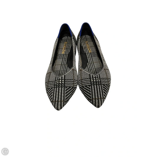 Shoes Flats By Rothys In Black & White, Size: 7.5