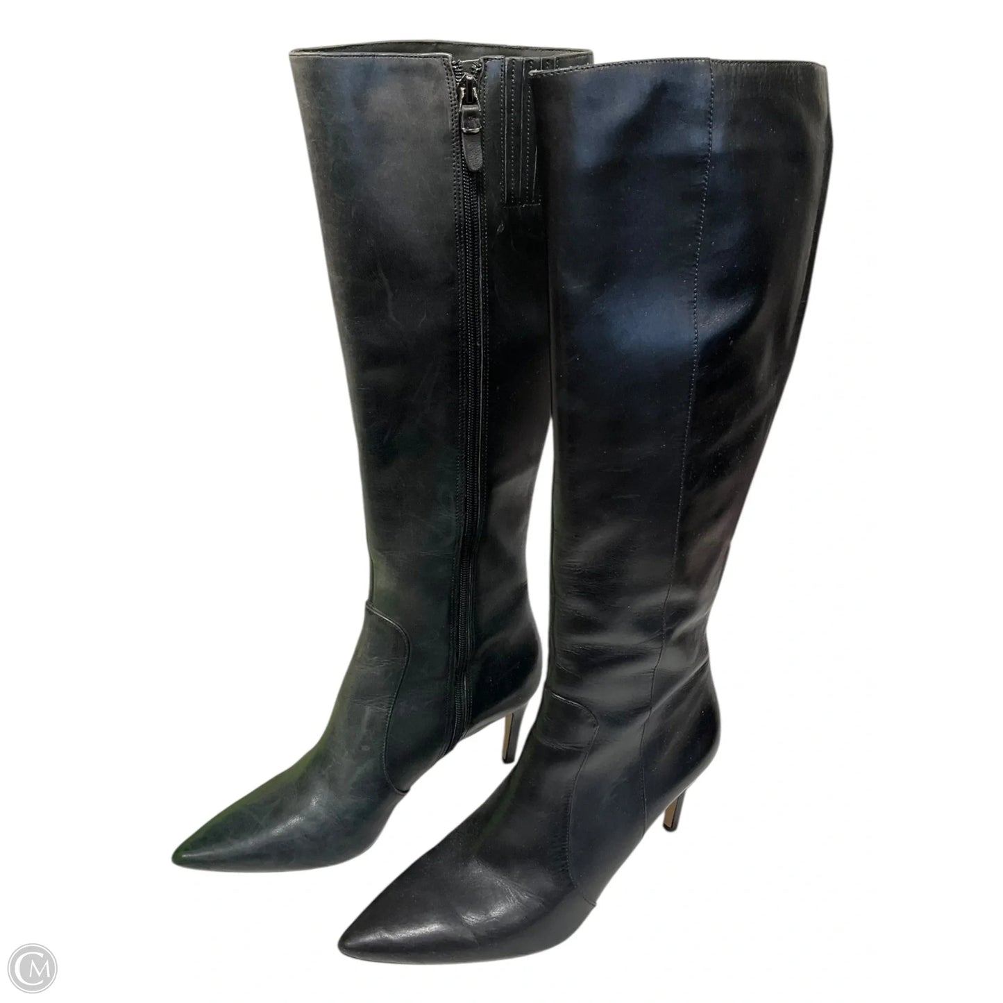 Boots Knee Heels By Via Spiga In Black, Size: 9