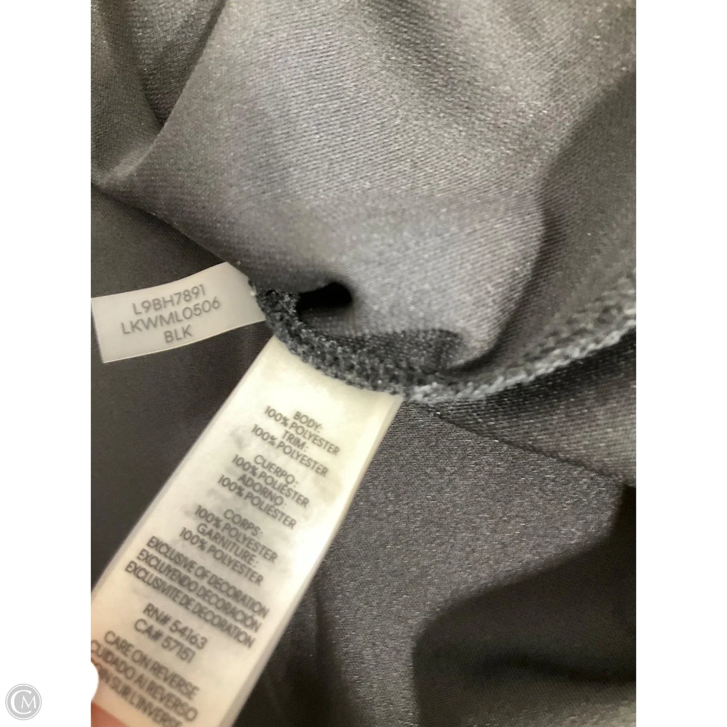 Top Short Sleeve Designer By Karl Lagerfeld In Black & White, Size: Xl