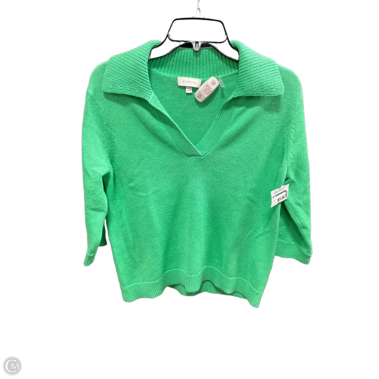 Top 3/4 Sleeve Basic By Cma In Green, Size: Xs