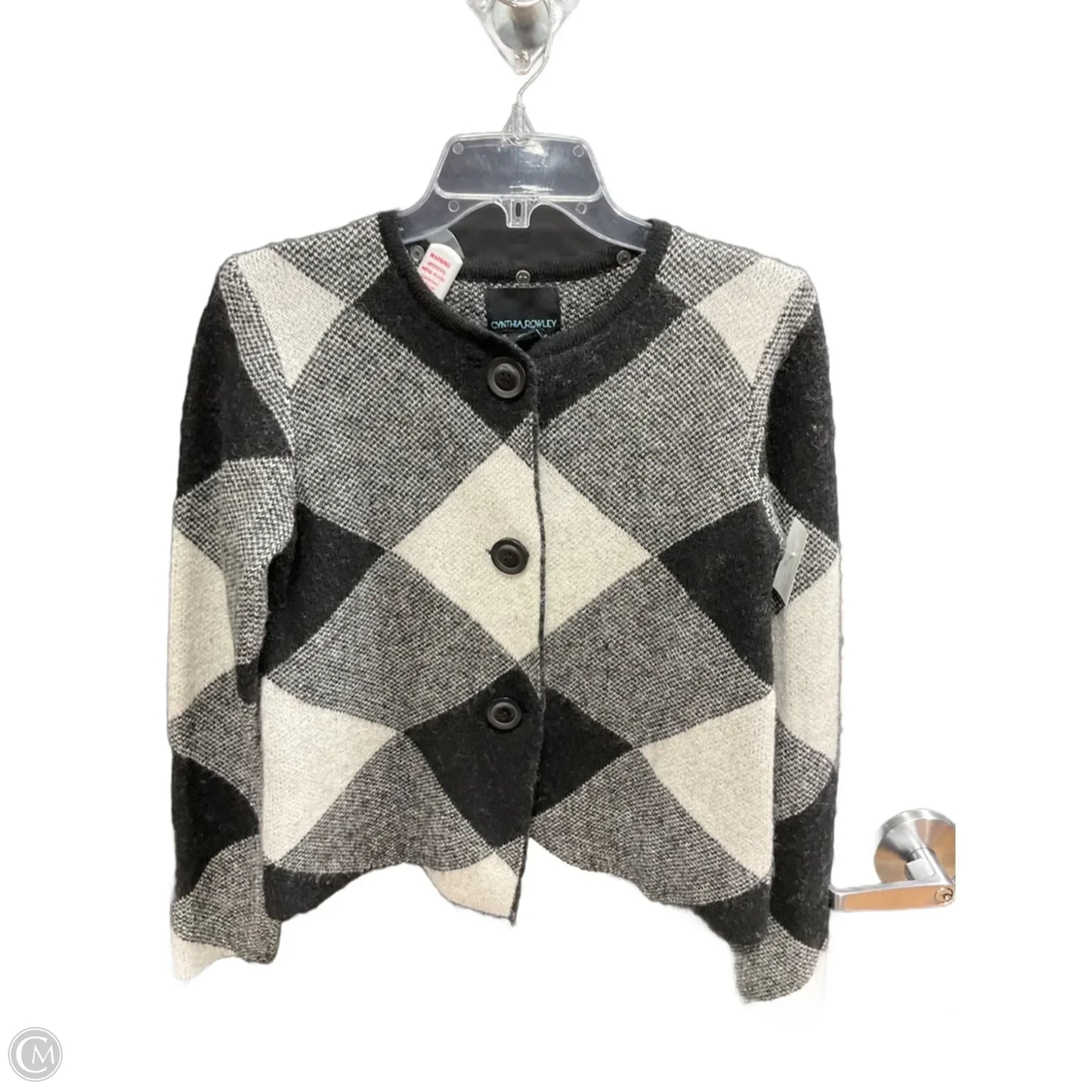 Cardigan By Cynthia Rowley In Black & White, Size: S