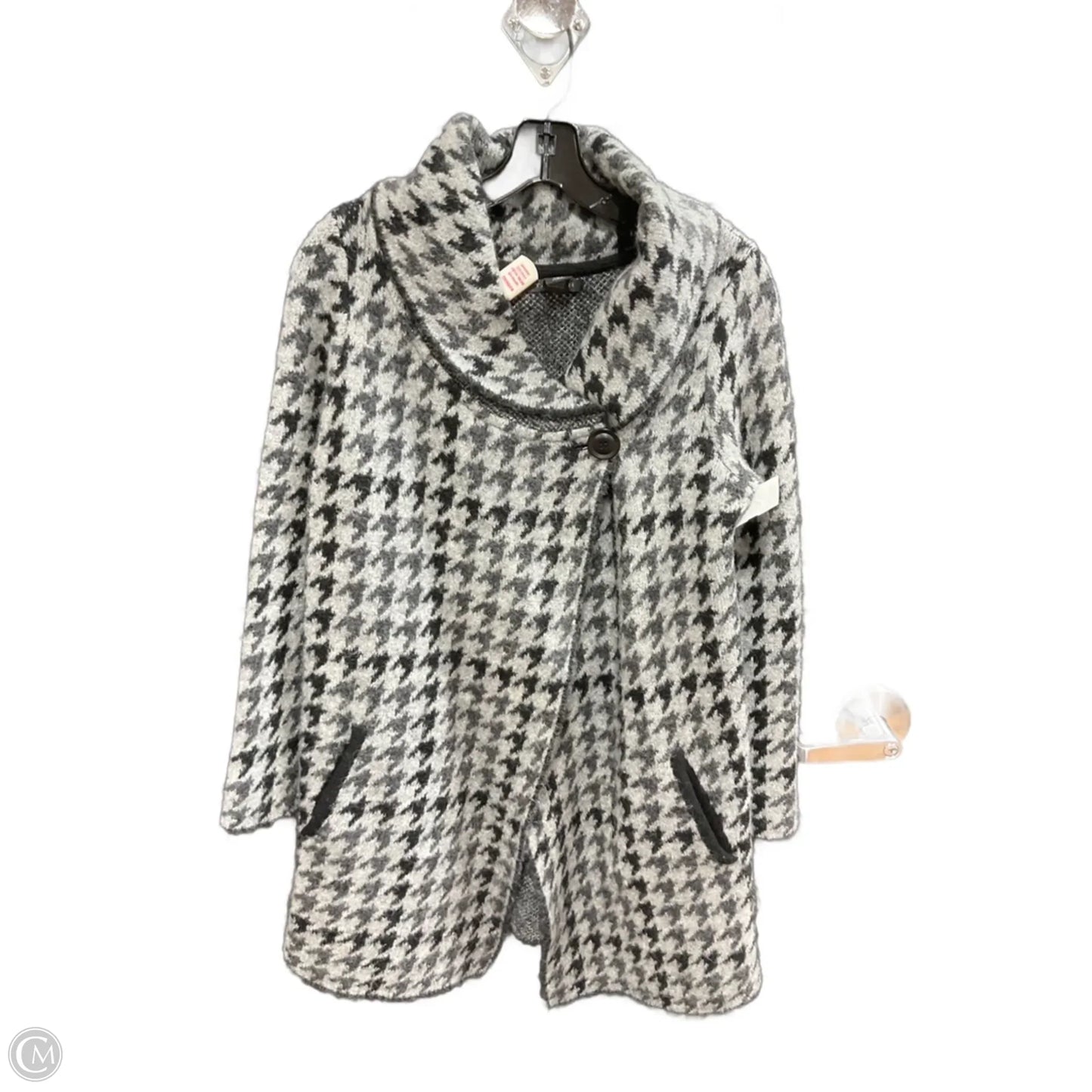 Sweater Cardigan By Tahari In Grey, Size: S
