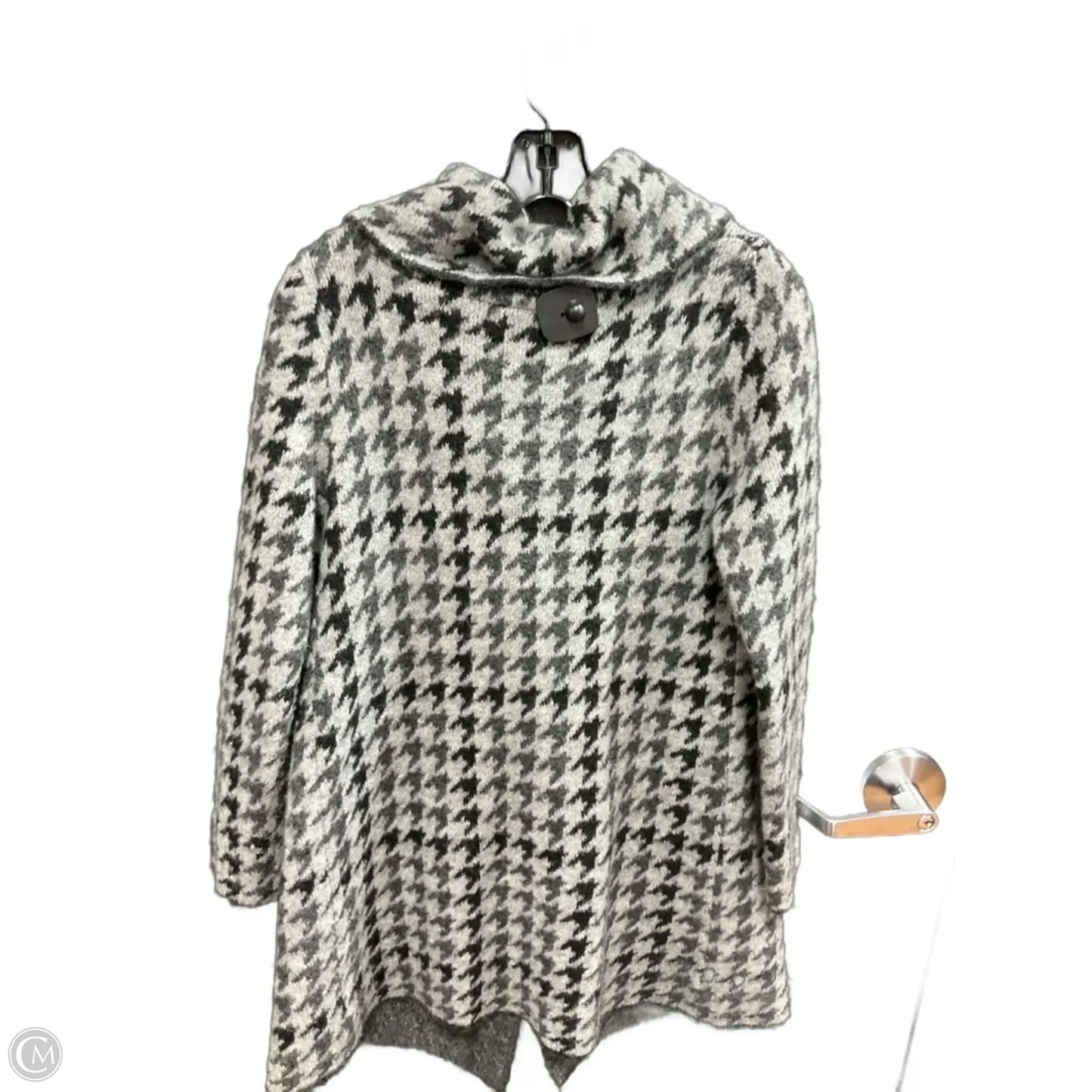 Sweater Cardigan By Tahari In Grey, Size: S