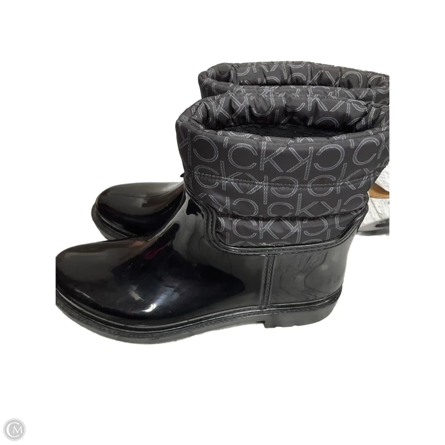 Boots Ankle Heels By Calvin Klein In Black, Size: 7