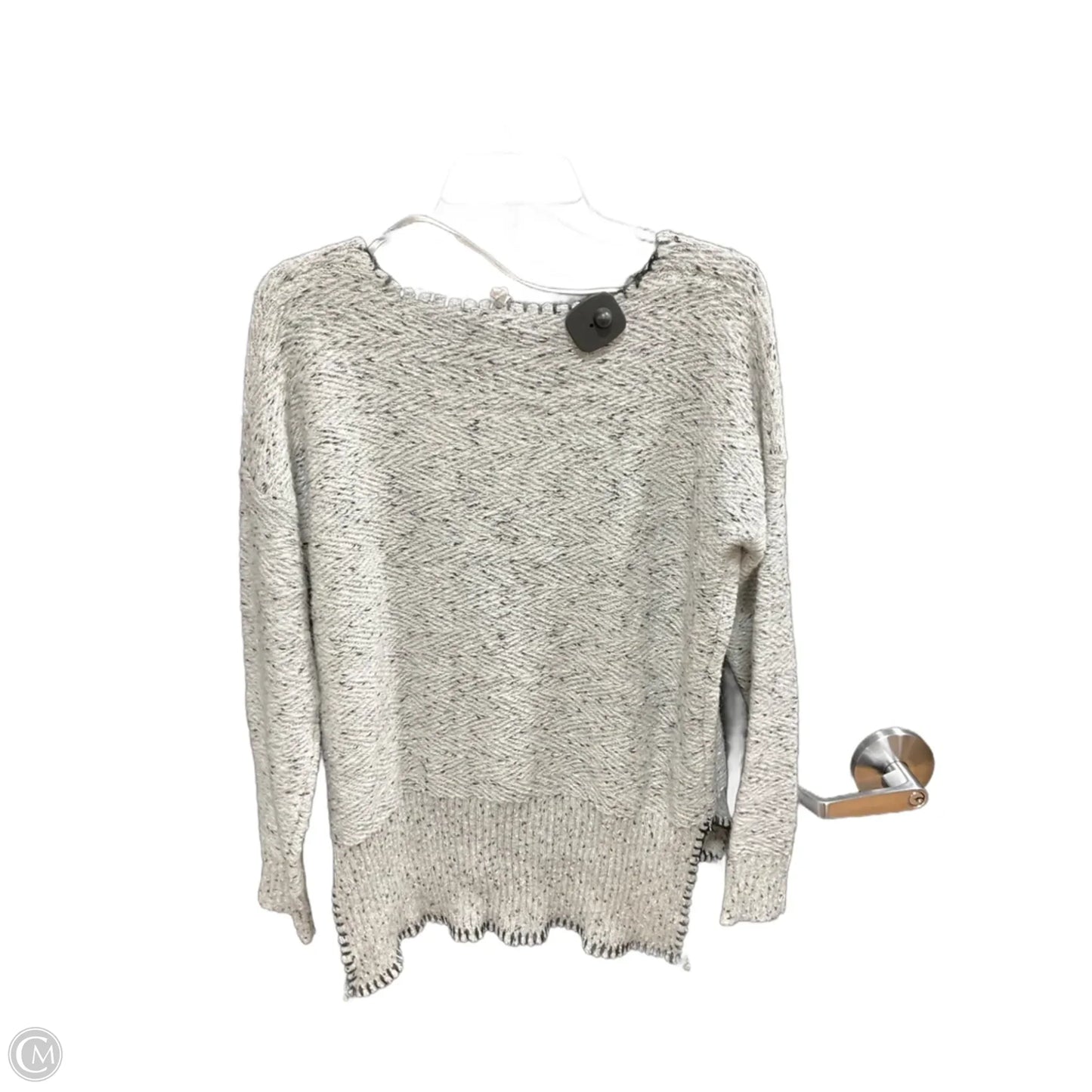 Sweater By Cable And Gauge In Black & Grey, Size: M