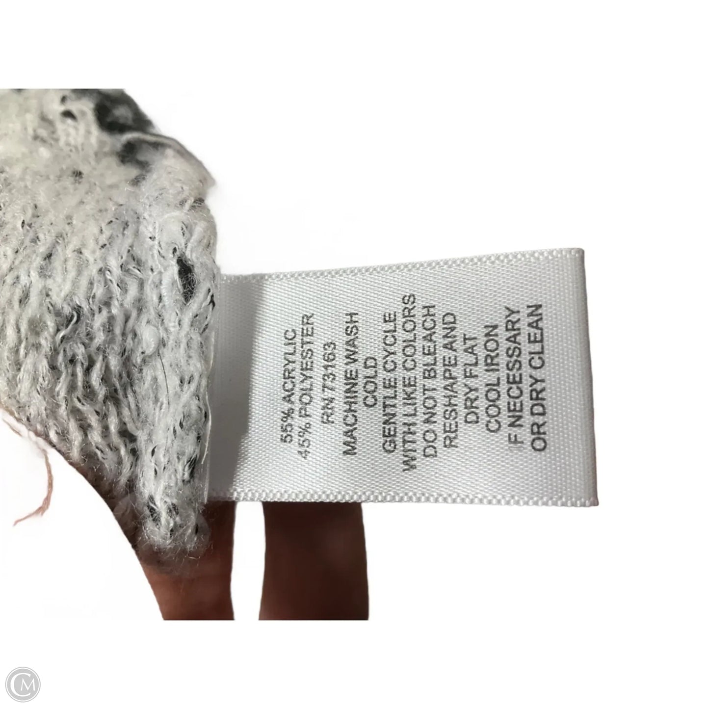 Sweater By Cable And Gauge In Black & Grey, Size: M