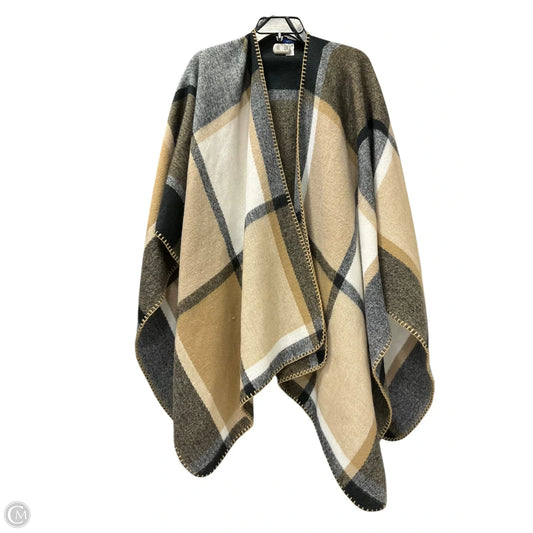 Shawl By Apt 9 In Black & Tan, Size: Osfm