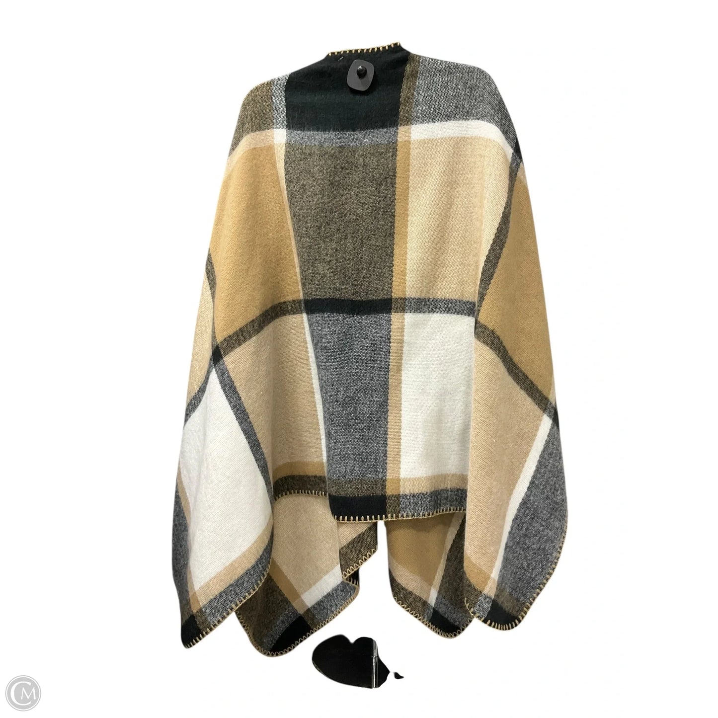 Shawl By Apt 9 In Black & Tan, Size: Osfm