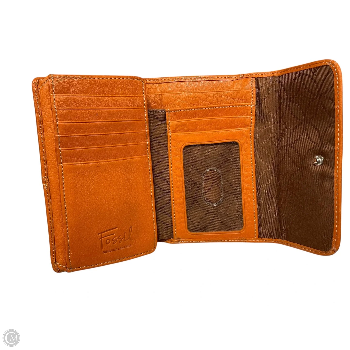 Wallet Leather By Fossil, Size: Small