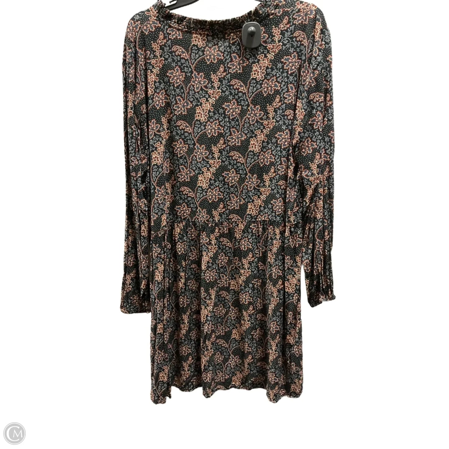 Dress Work By Loft In Black & Orange, Size: Xl