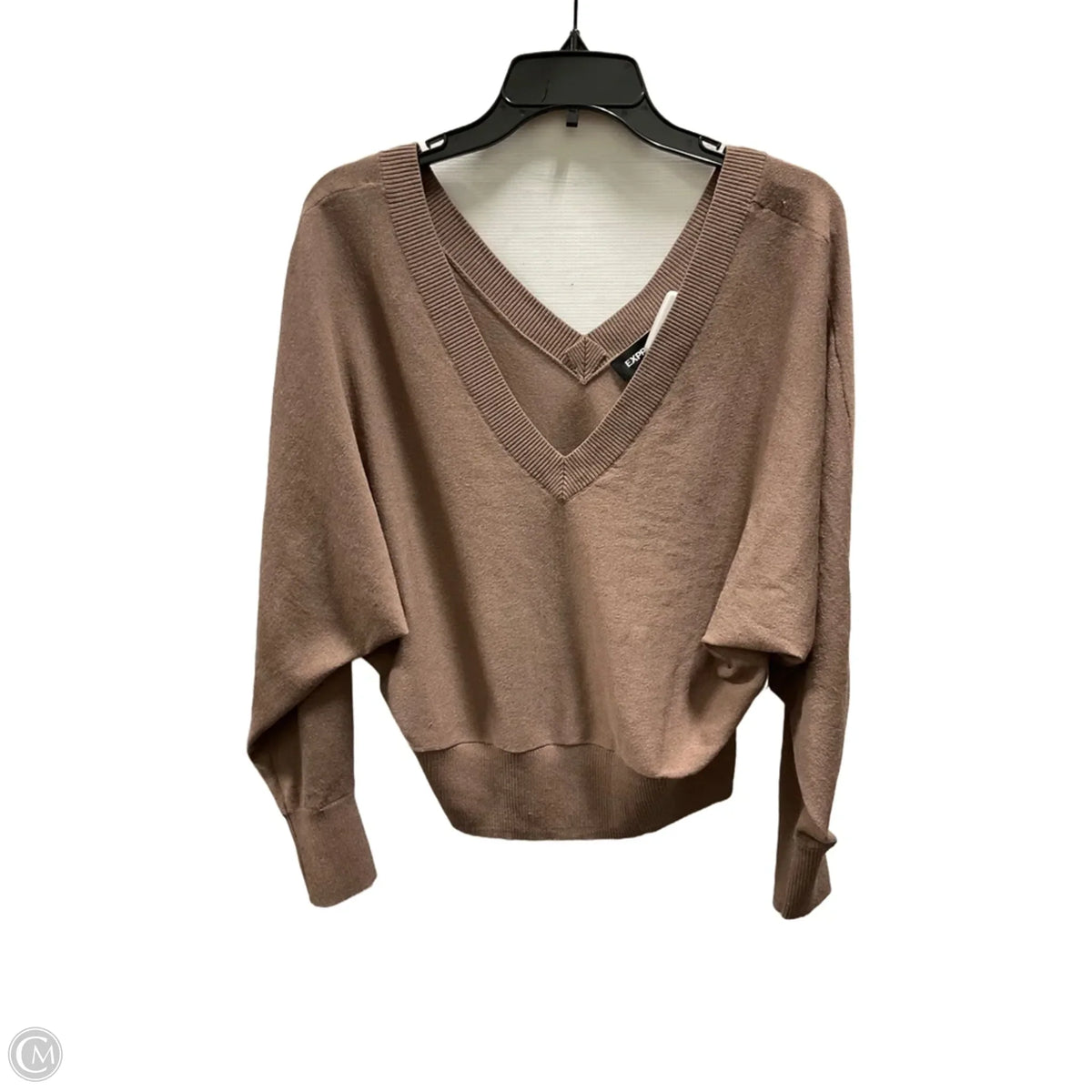 Top Long Sleeve Basic By Express In Taupe, Size: S