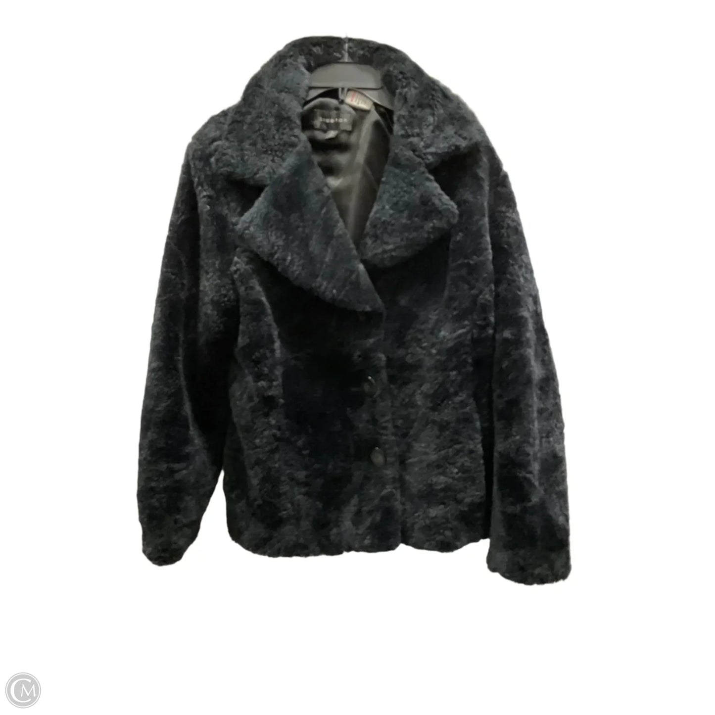 Coat Faux Fur & Sherpa By Braetan In Black, Size: L