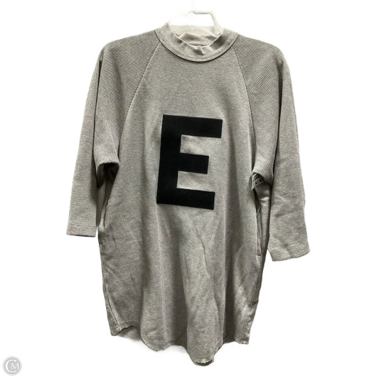 Tunic Long Sleeve By Cmb In Grey, Size: 10