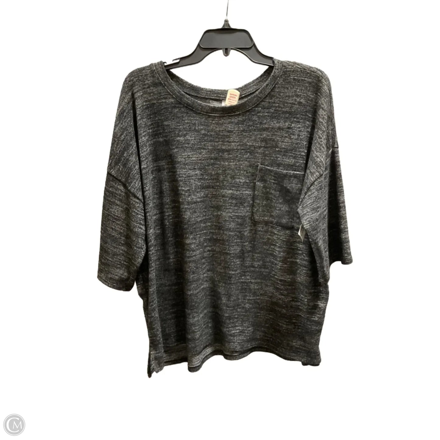 Top Short Sleeve Basic By Zenana Outfitters In Grey, Size: Xl