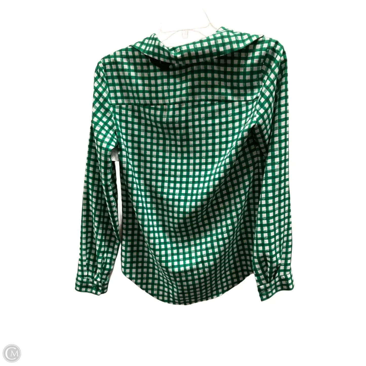Blouse Long Sleeve By Ann Taylor In Checkered Pattern, Size: Xs