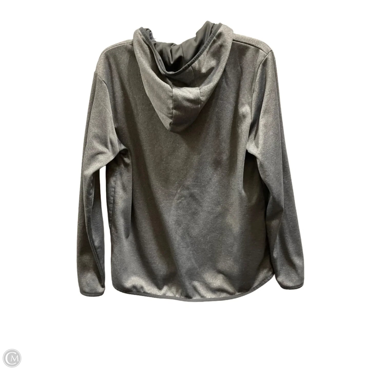 Athletic Top Long Sleeve Hoodie By Under Armour In Grey, Size: L