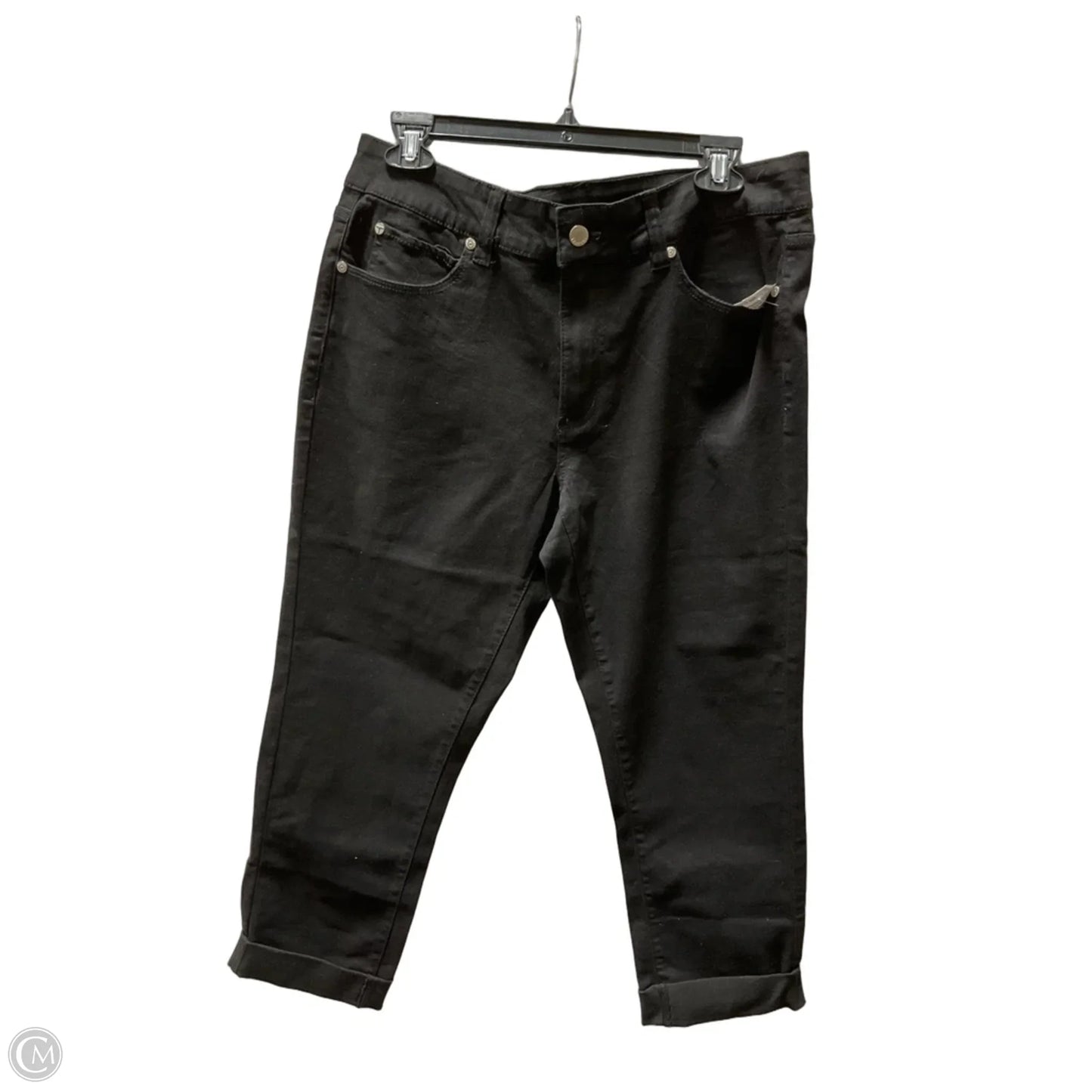 Jeans Straight By Tahari In Black, Size: 12