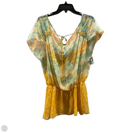 Top Sleeveless By Free People In Green & Yellow, Size: Sp
