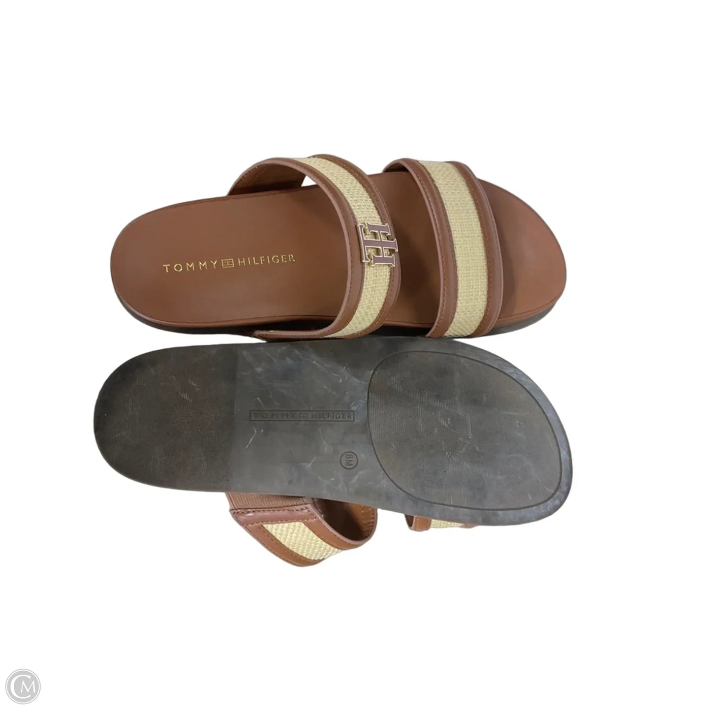 Sandals Flats By Tommy Hilfiger In Tan, Size: 8