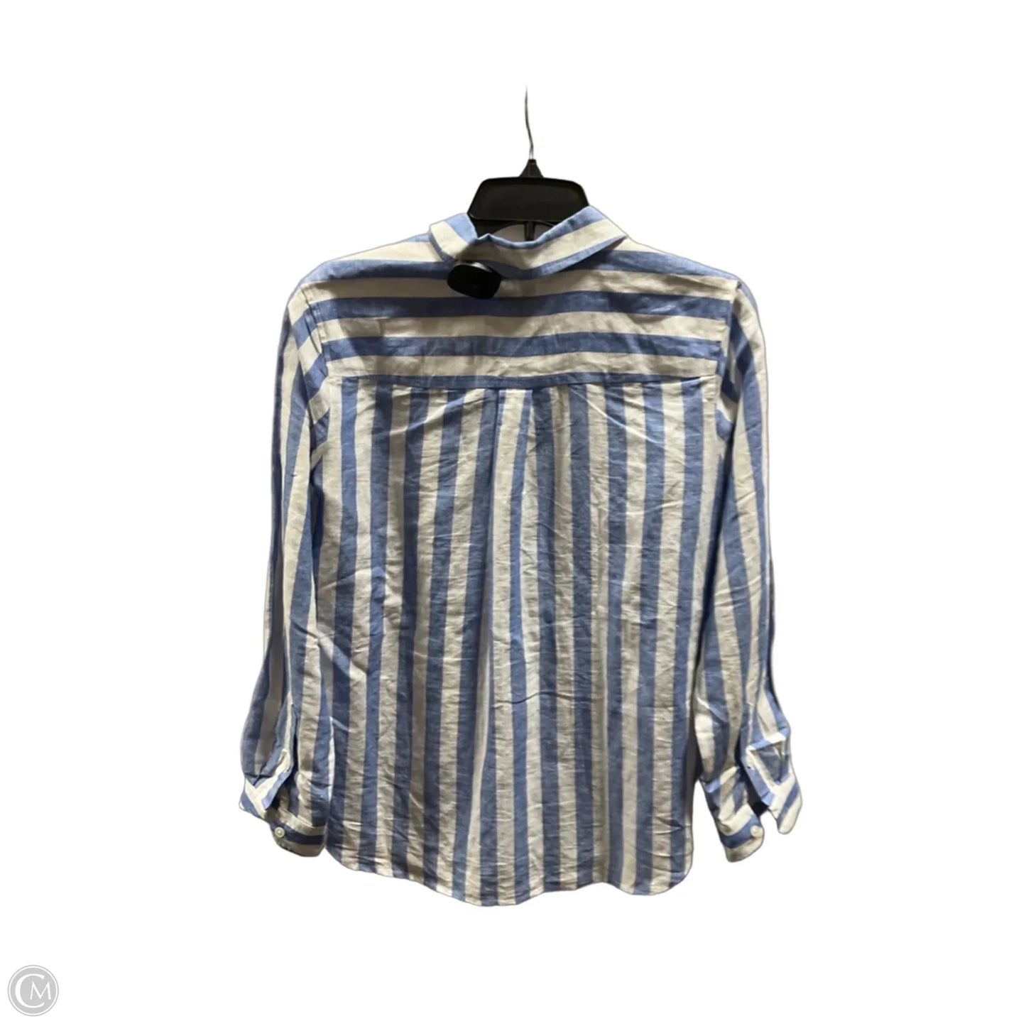 Blouse Long Sleeve By J. Crew In Striped Pattern, Size: S