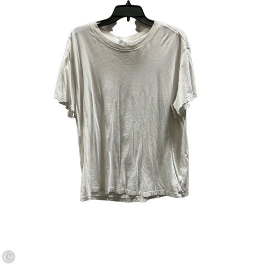 Athletic Top Short Sleeve By Lululemon In White, Size: 10