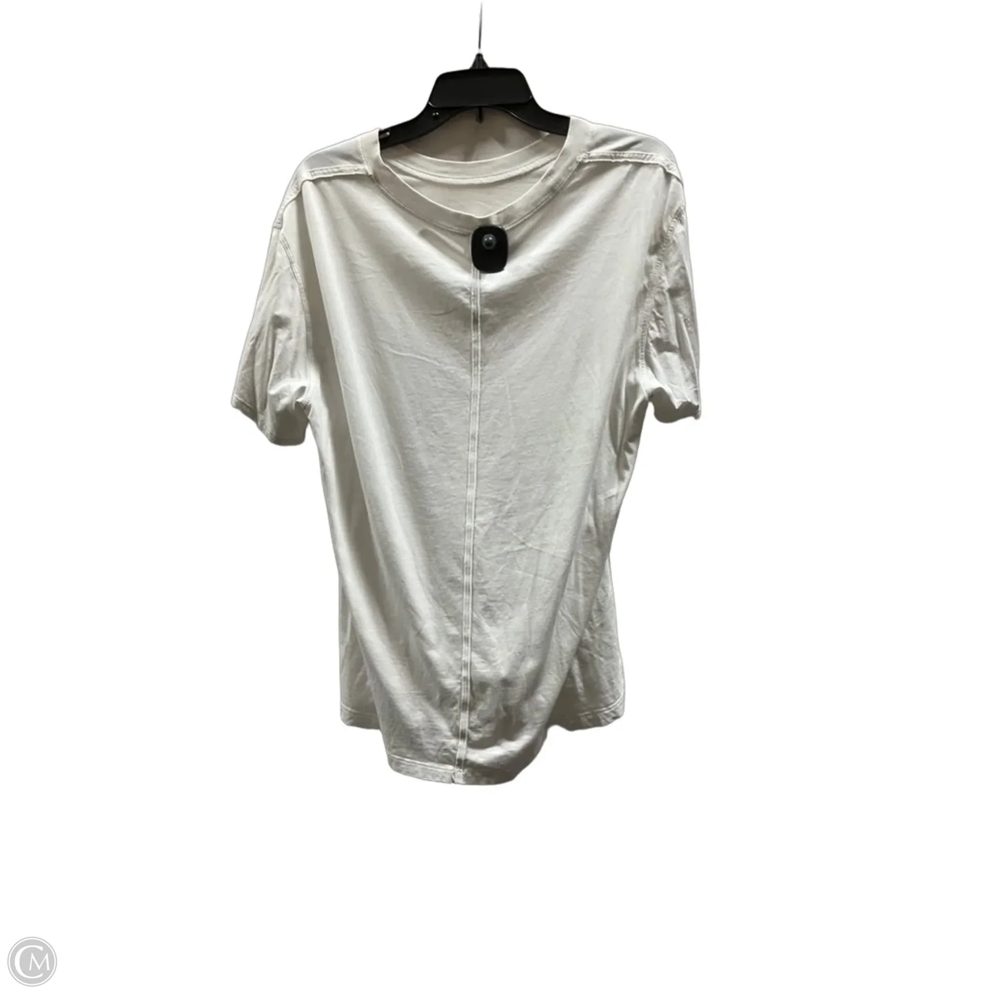 Athletic Top Short Sleeve By Lululemon In White, Size: 10