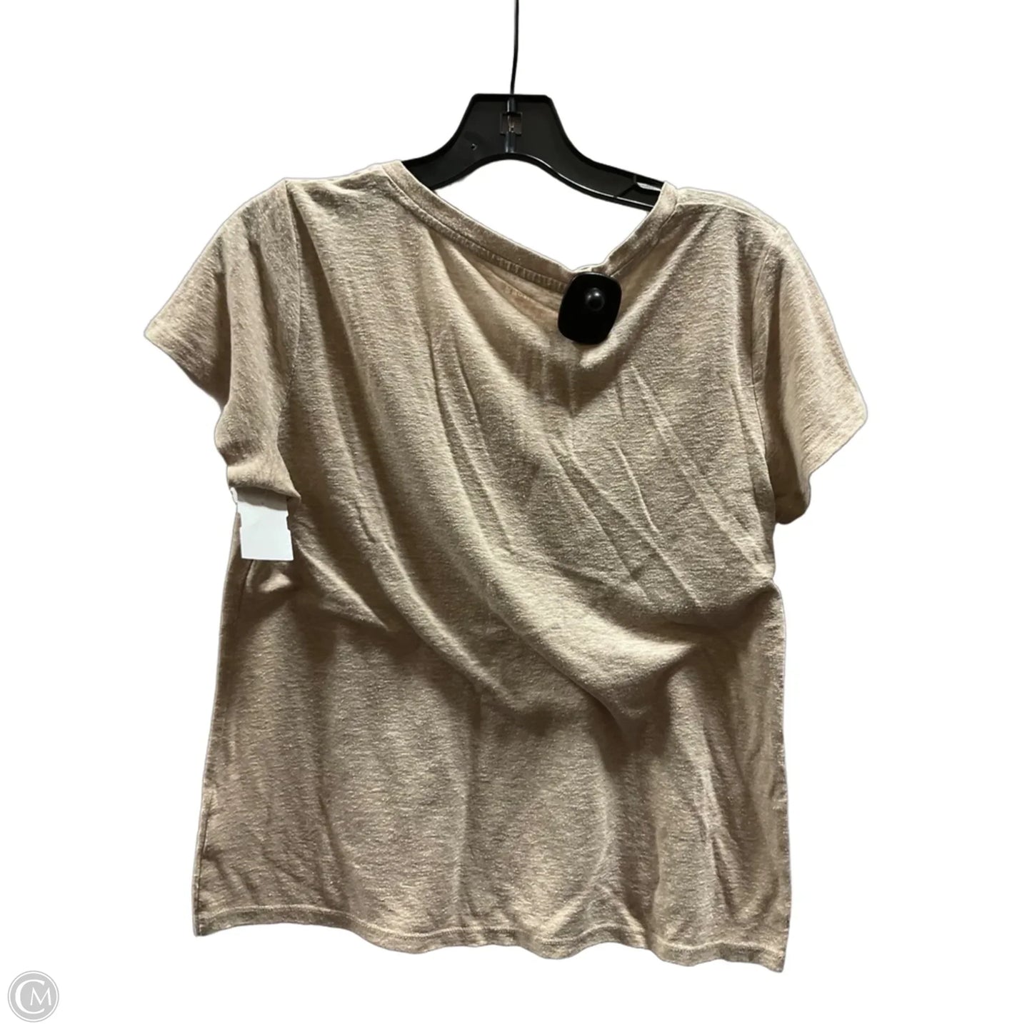 Top Short Sleeve Basic By Talbots In Tan, Size: M