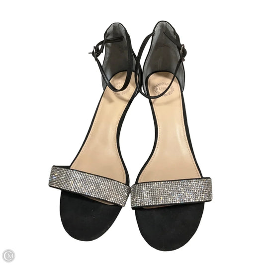 Sandals Heels Block By Clothes Mentor In Black, Size: 11