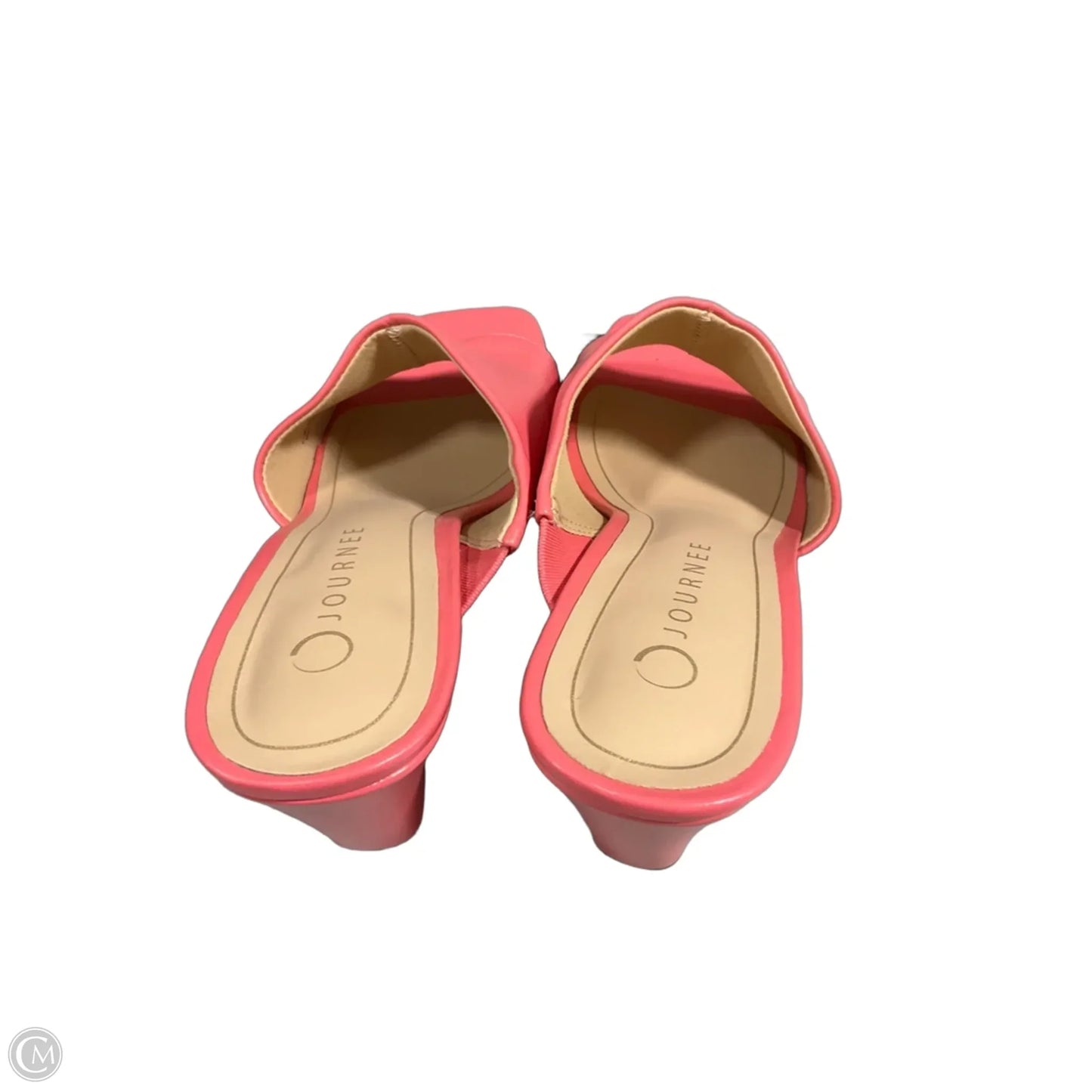 Sandals Heels Wedge By Journee In Pink, Size: 10