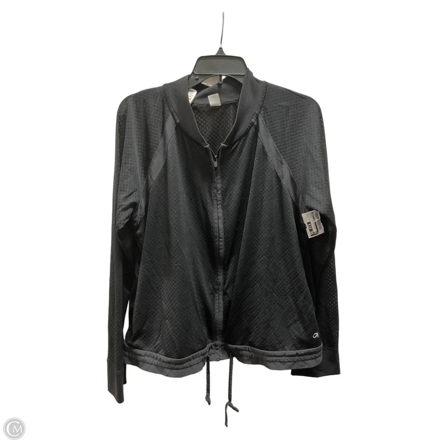 Athletic Top Long Sleeve Collar By Gapfit In Black, Size: L
