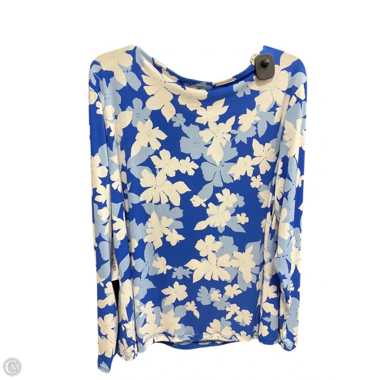Top Long Sleeve By Liz Claiborne In Blue, Size: Xl