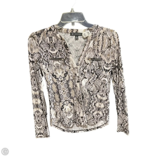 Top Long Sleeve By Inc In Snakeskin Print, Size: S