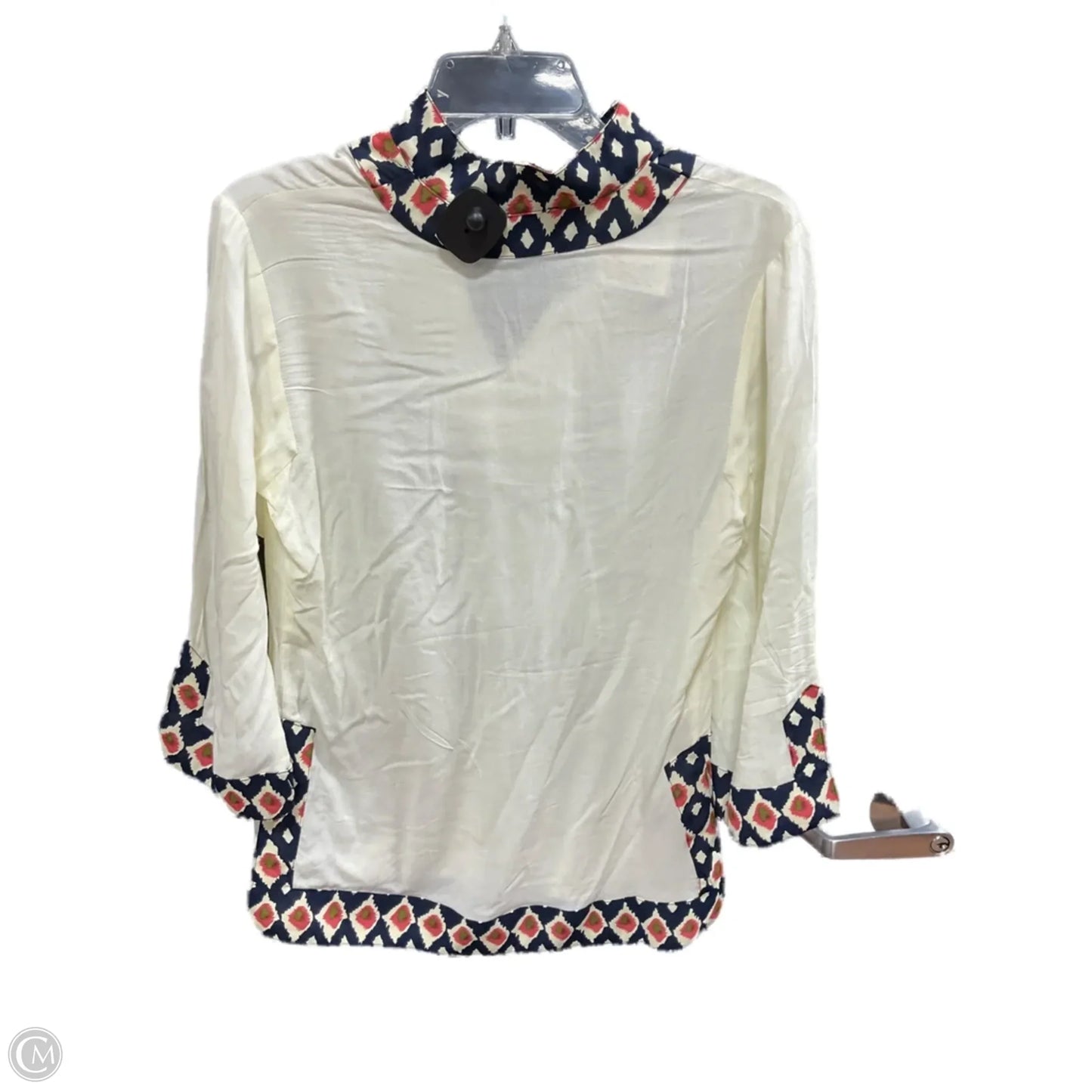 Top Long Sleeve By Thml In Blue & White, Size: Xs