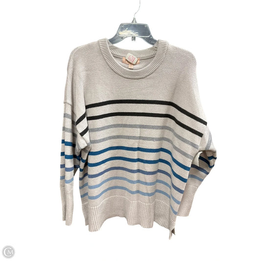 Sweater By Philosophy In Blue & Grey, Size: 1x