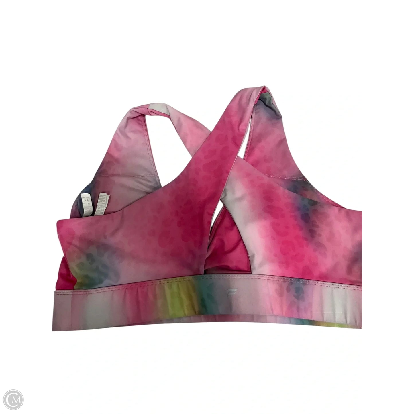 Athletic Bra By Fabletics In Rainbow Print, Size: 1x