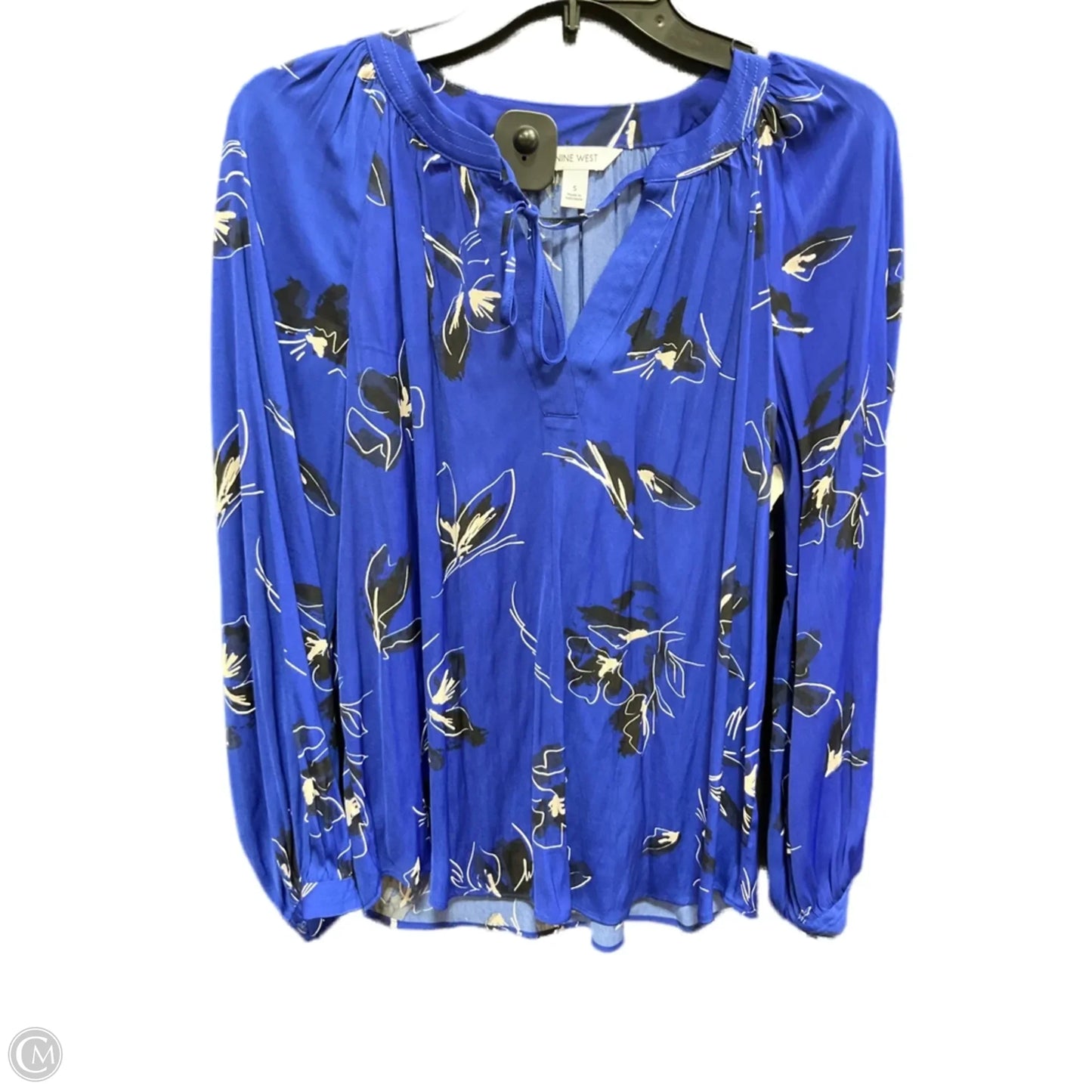 Top Long Sleeve By Nine West Apparel In Blue, Size: S
