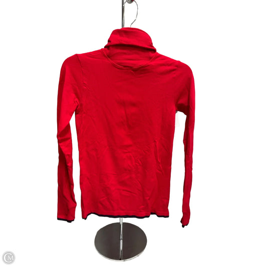 Athletic Top Long Sleeve Hoodie By Athleta In Red, Size: S