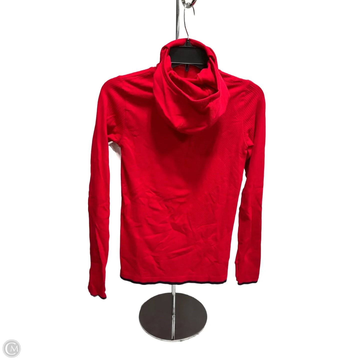 Athletic Top Long Sleeve Hoodie By Athleta In Red, Size: S