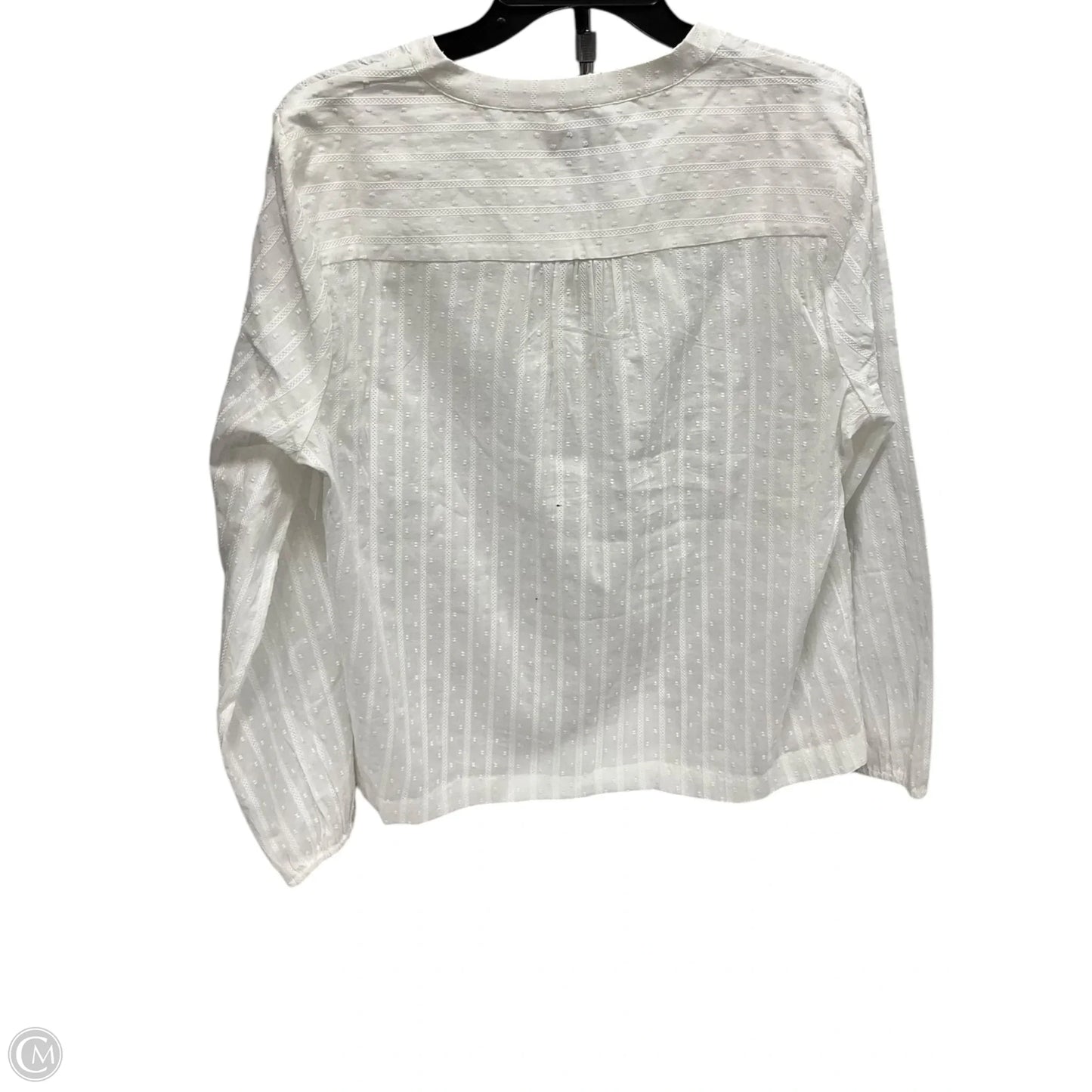 Top Long Sleeve By J. Crew In White, Size: L