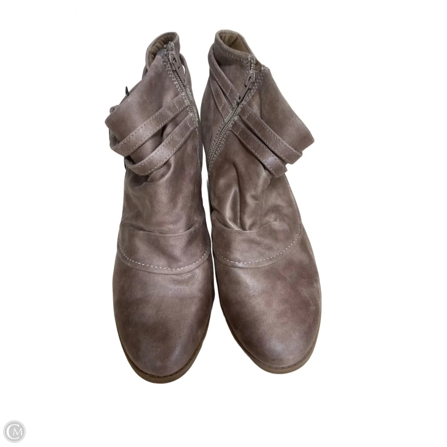 Boots Ankle Heels By Yuu Collection In Tan, Size: 11